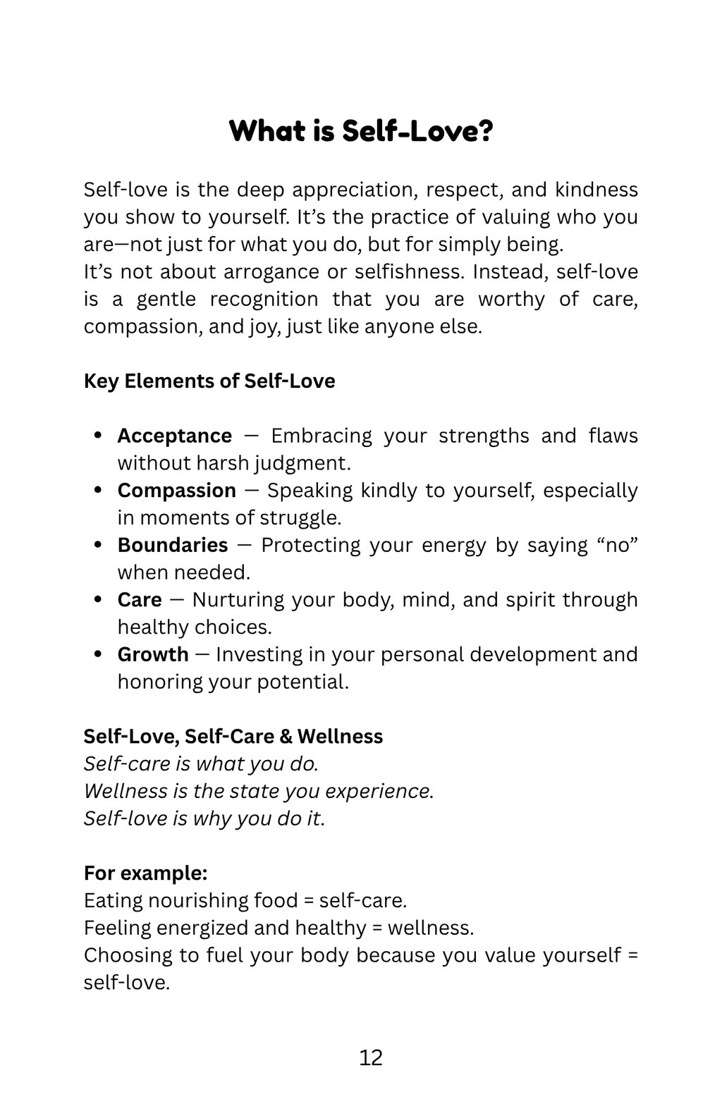 SELF LOVE: Embracing Who You Are