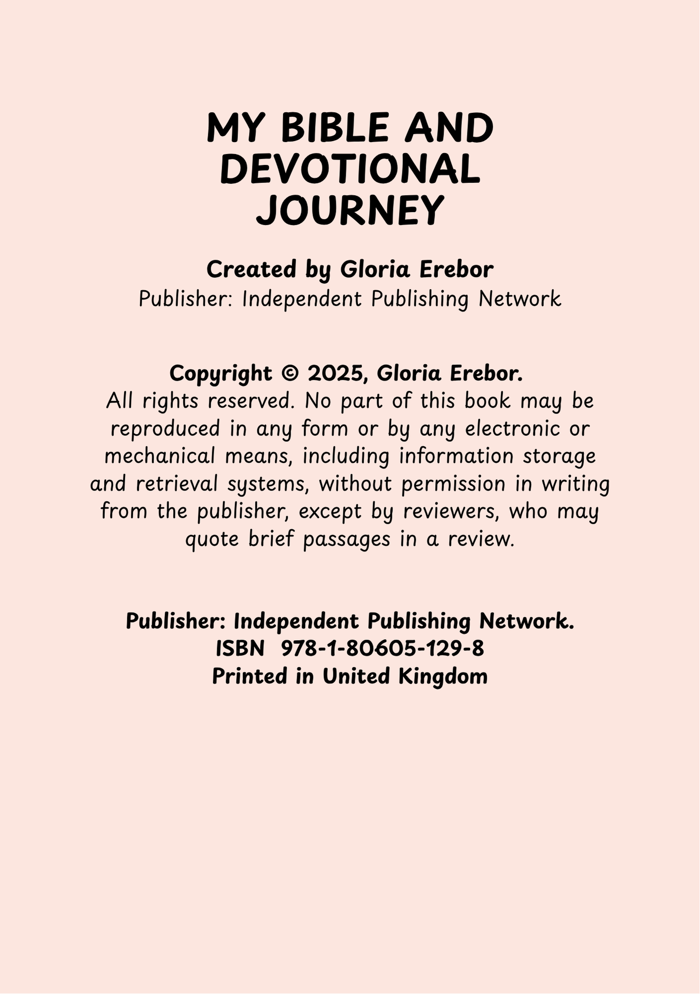 MY BIBLE AND DEVOTIONAL JOURNEY