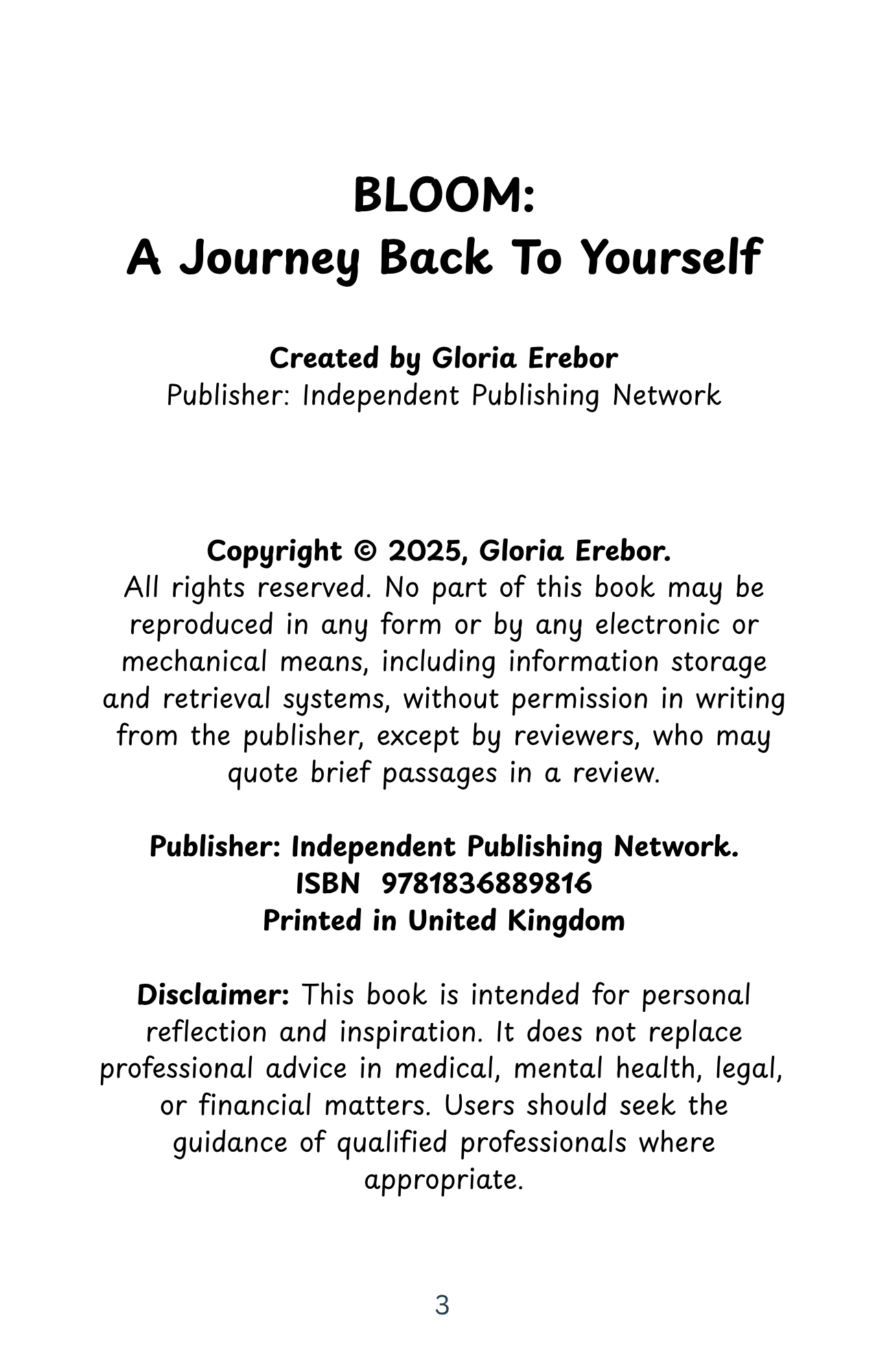BLOOM: A Journey Back To Yourself