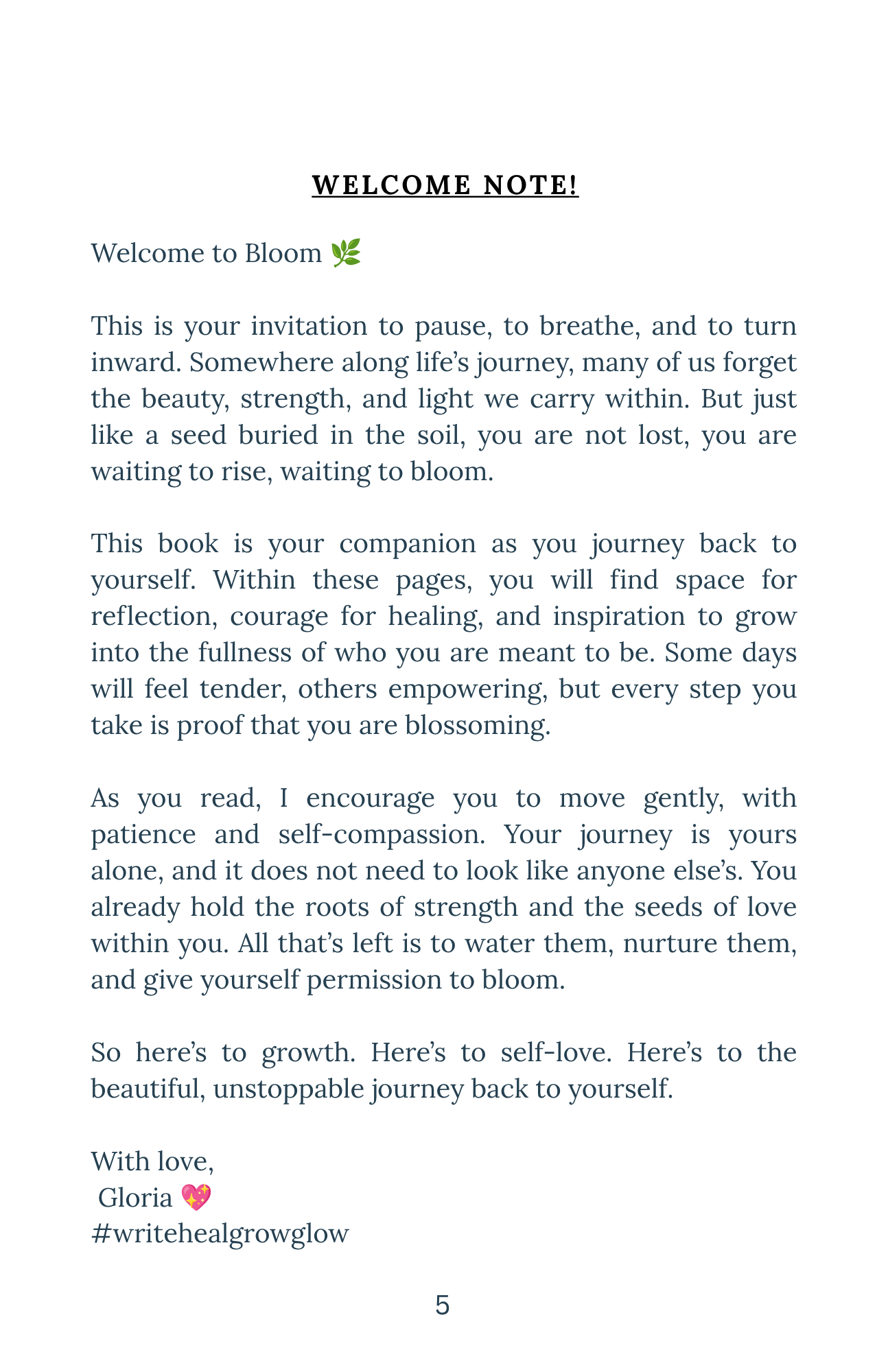 BLOOM: A Journey Back To Yourself