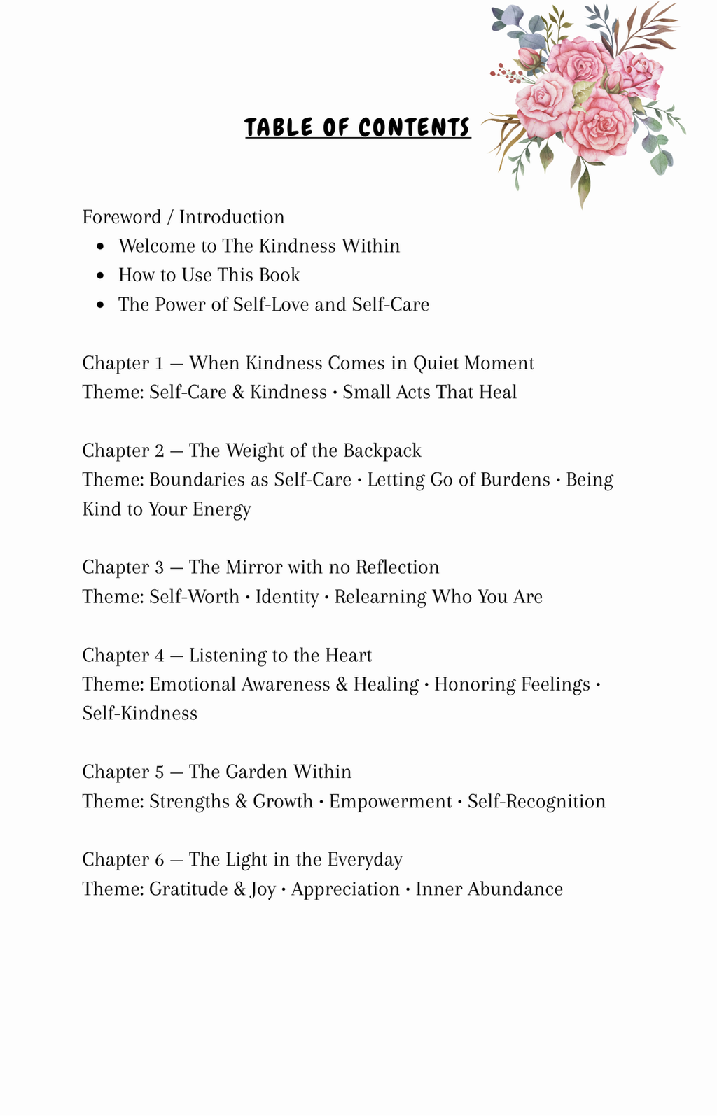 The Kindness Within: Self-Care Practices to Strengthen Mind, Heart, and Soul