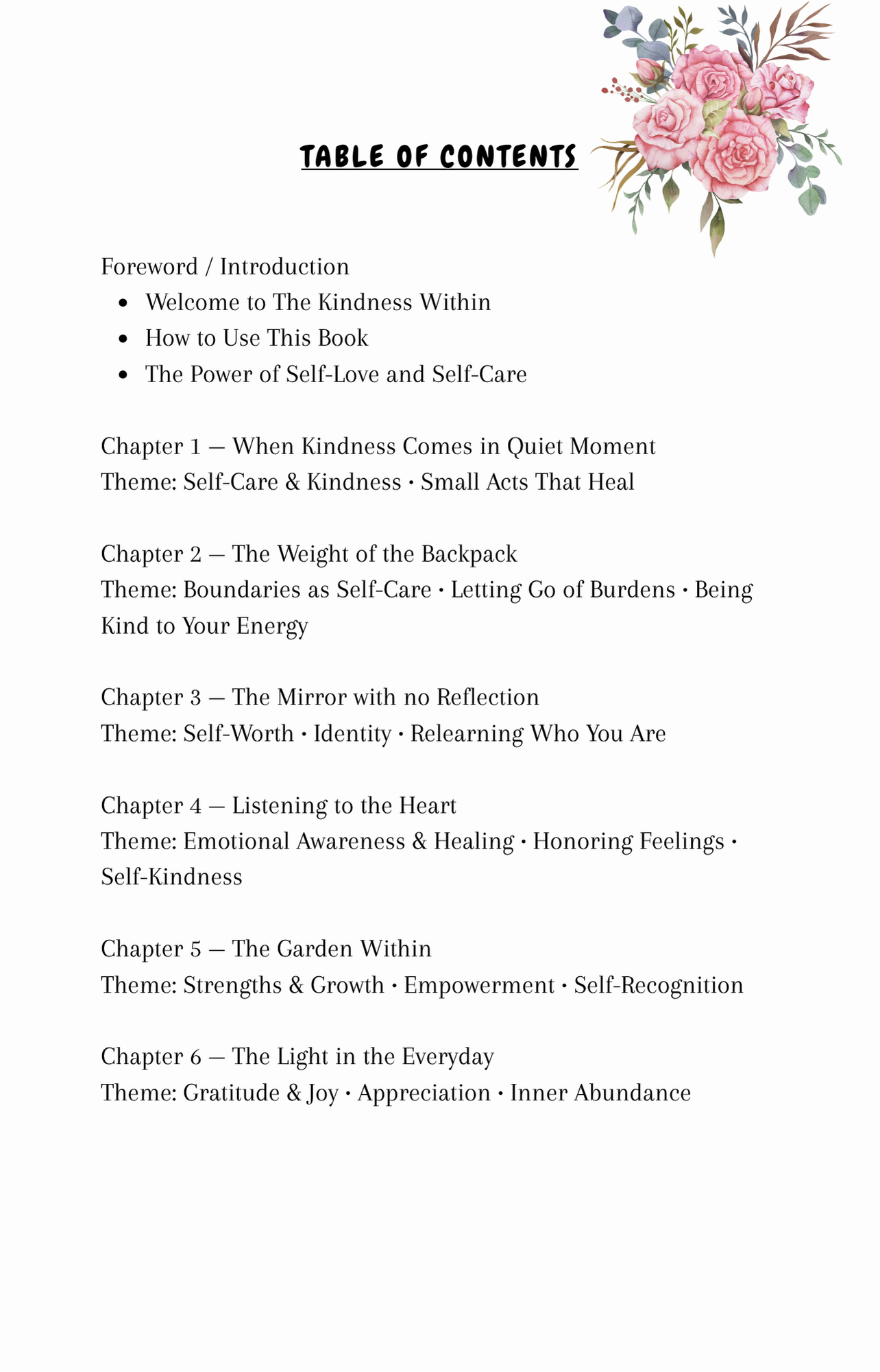 The Kindness Within: Self-Care Practices to Strengthen Mind, Heart, and Soul