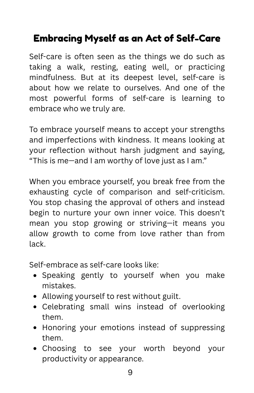 SELF LOVE: Embracing Who You Are